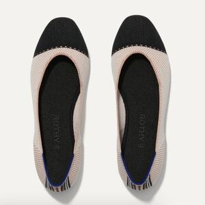 NWOT Rothy's The Square Tuxedo Captoe Knit Fabric Slip On Ballet
Flats W 8.5